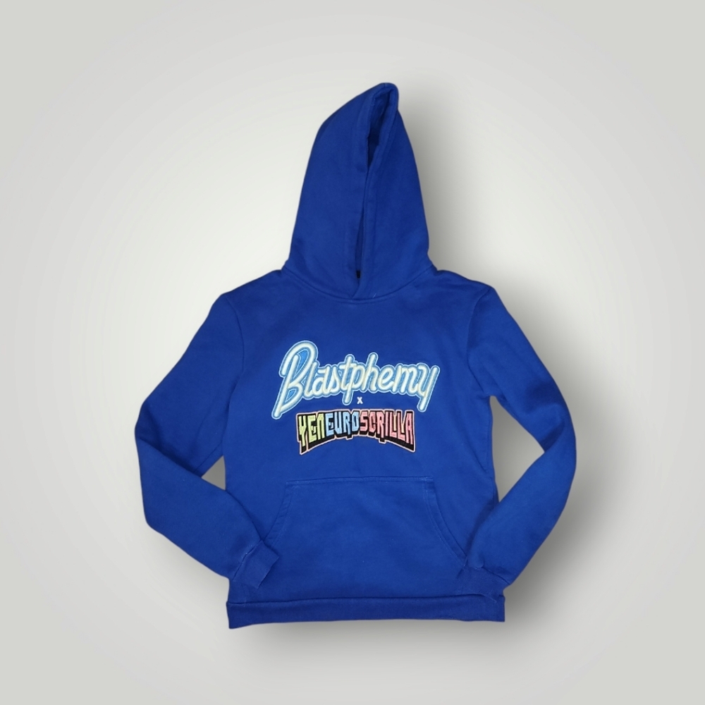 Blasphemy x yen euro scrilla blue hoodie pullover size M